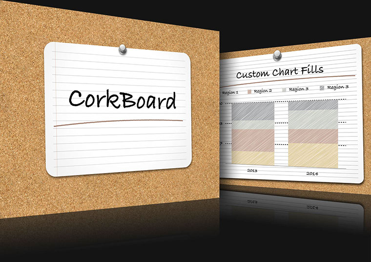 Corkboard Keynote theme for iOS