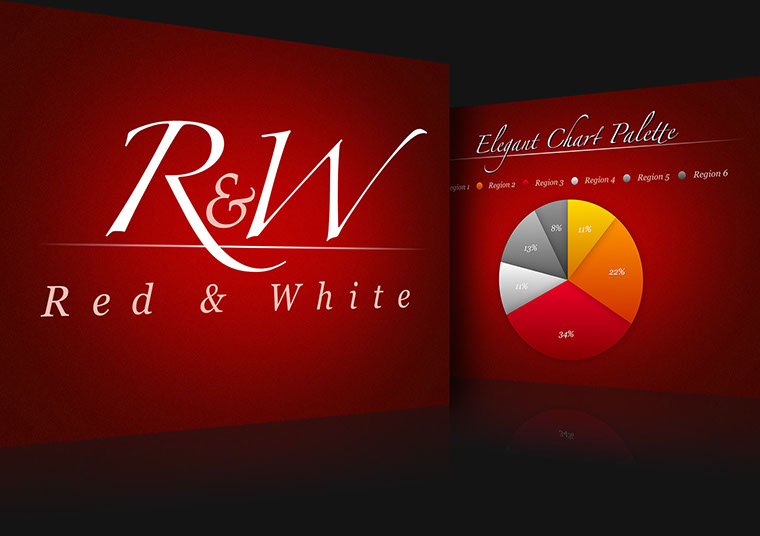 Red and White Keynote theme for Mac