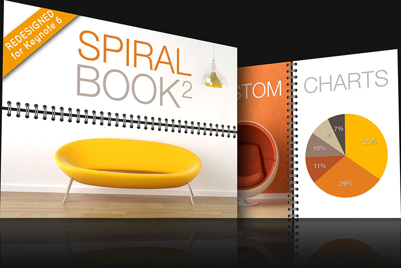 Spiral Book 2 Keynote theme for Mac and iOS